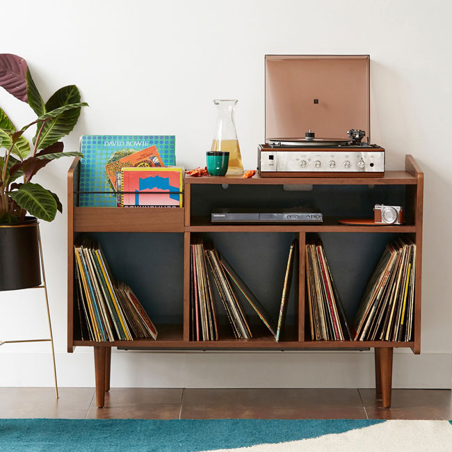 1. Ronda 1960s-style vinyl cabinet at La Redoute