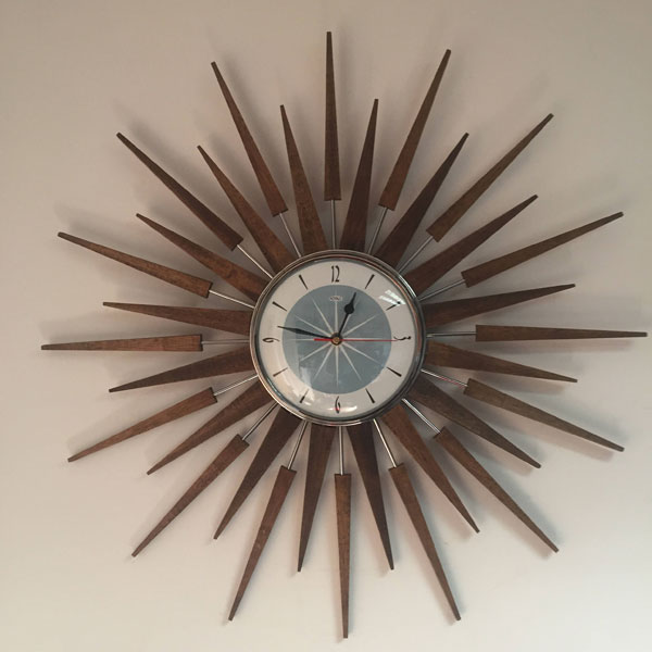 29. 10 of the best retro sunburst wall clocks