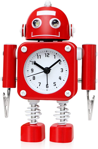 6. Retro robot alarm clock