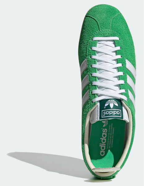 mens adidas gazelle green suede retro trainers