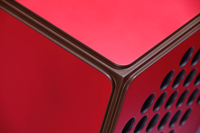 1960s Brionvega Radiofonografo record player returns in red