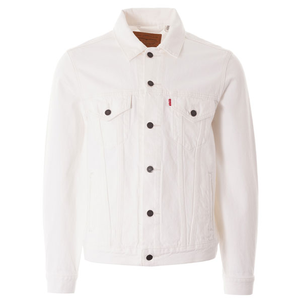 levi's white denim jacket