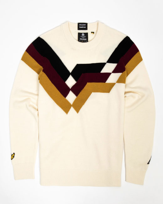 Lyle & Scott recreates 90s football shirts as knitwear