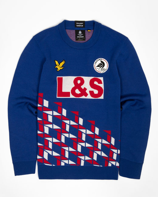 Lyle & Scott recreates 90s football shirts as knitwear