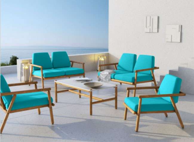 Midcentury modern garden furniture by Calme Jardin