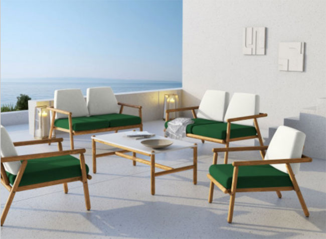 Midcentury modern garden furniture by Calme Jardin