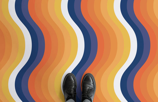 1970s psychedelic flooring by Atrafloor