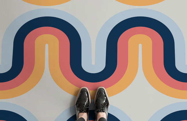 1970s psychedelic flooring by Atrafloor