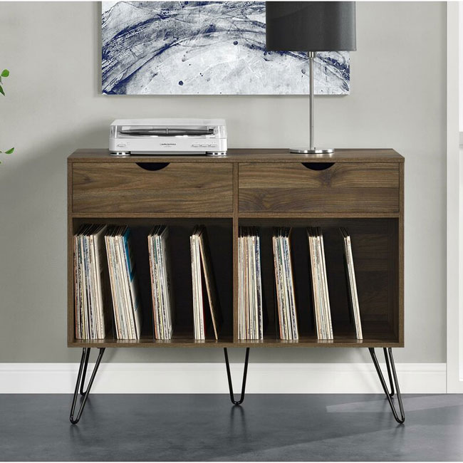Budget retro turntable stands at Wayfair