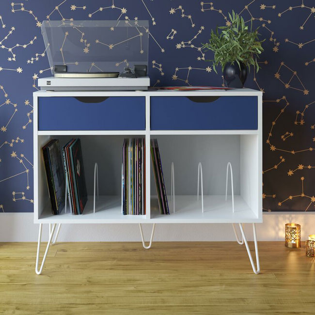 Budget retro turntable stands at Wayfair