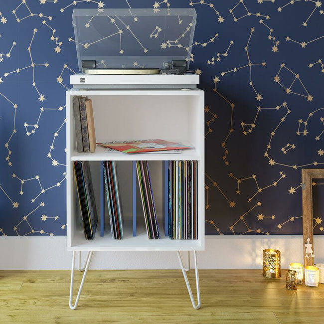 Budget retro turntable stands at Wayfair