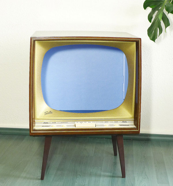 Upcycled midcentury modern television cabinet