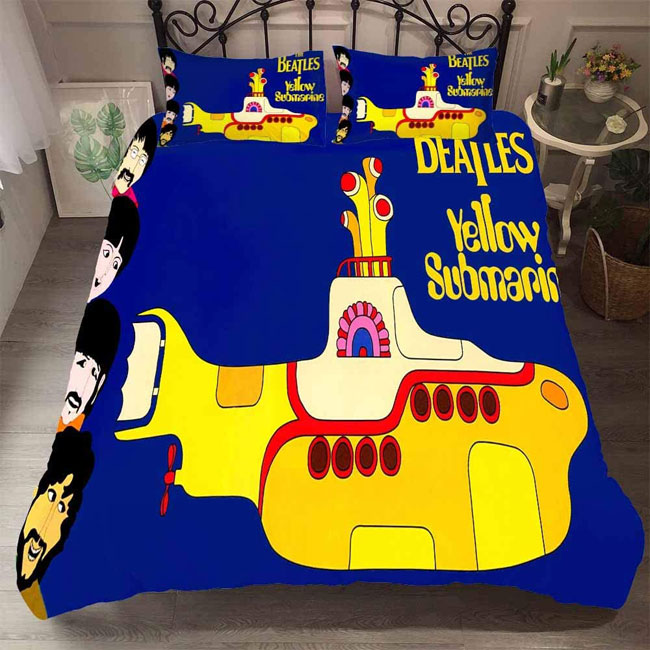 Los conjuntos de edredón retro submarino amarillo de los Beatles