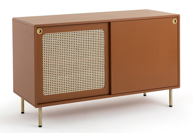 Redpop 1950s-style rattan sideboard at La Redoute