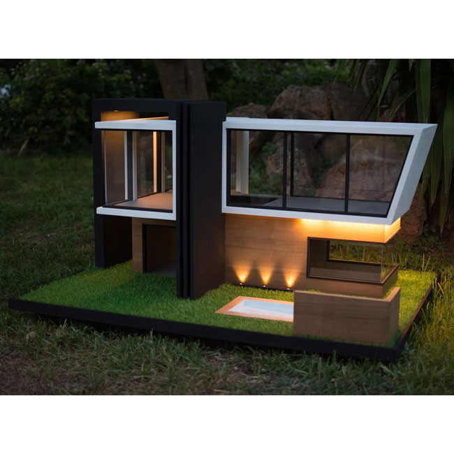 10. Midcentury modern cat house by Woodys Pet Designs