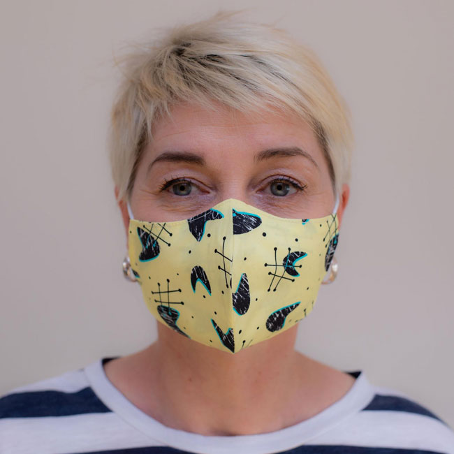 1. Midcentury modern fabric face masks by 20th Century Cloth