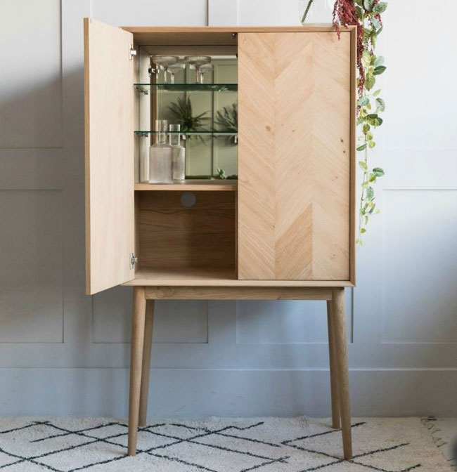 14. Bergen Oak drinks cabinet at Rose and Grey