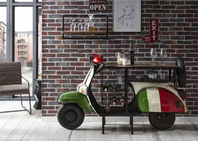 1. Vespa home cocktail bar at Smithers of Stamford