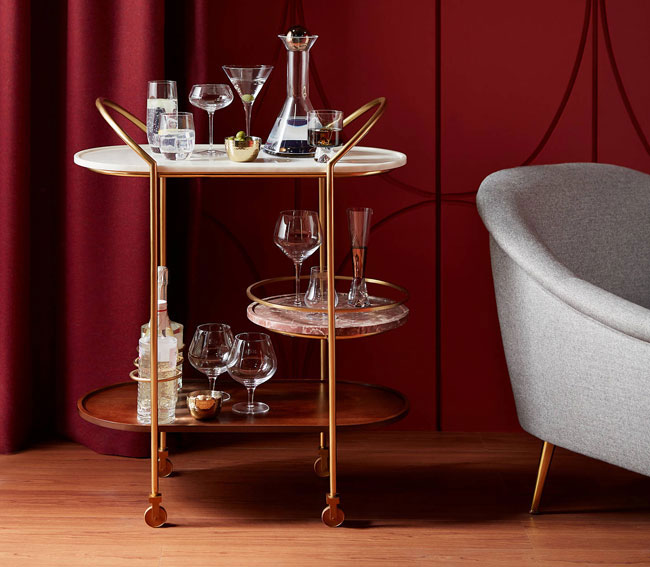 7. Art Deco-inspired bar trolley at John Lewis