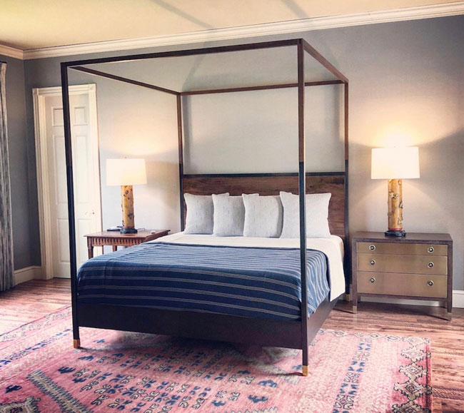 20. Midcentury modern canopy bed by Doorman Designs