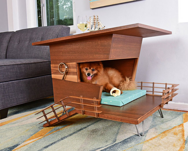 1. Midcentury modern dog houses by Pijuan Design Workshop