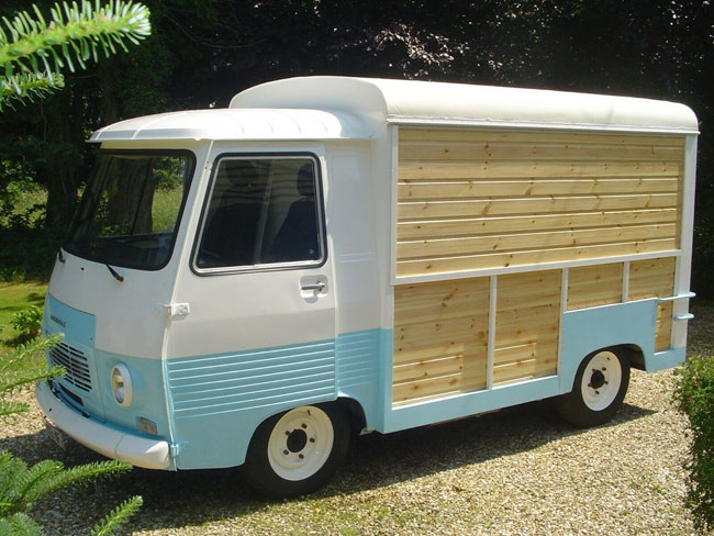 1970s Peugeot J7 retro catering van on eBay