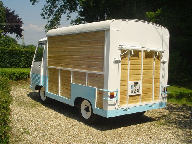 1970s Peugeot J7 retro catering van on eBay