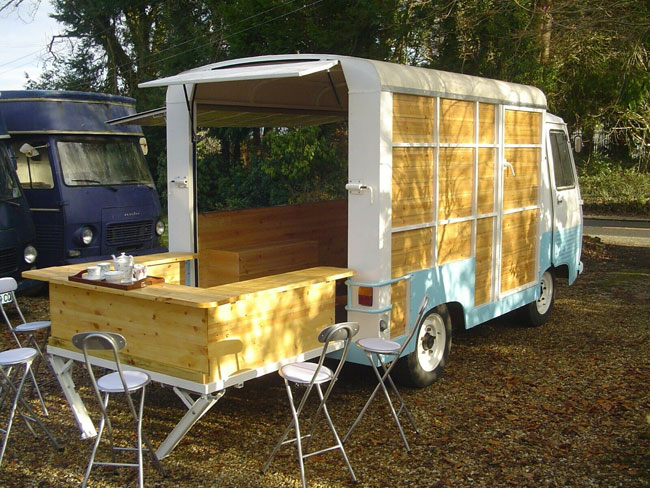 1970s Peugeot J7 retro catering van on eBay