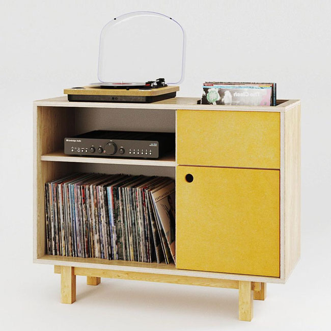 Turntable stands and record storage by Kunsst Furniture
