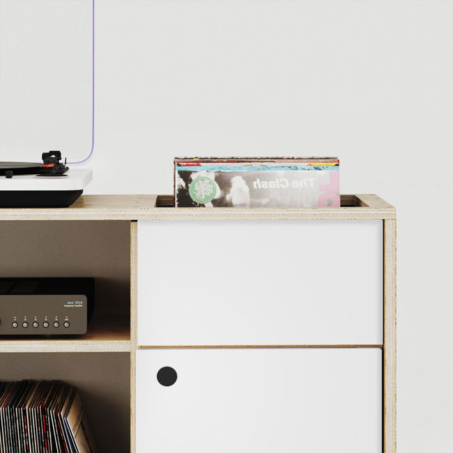 Turntable stands and record storage by Kunsst Furniture
