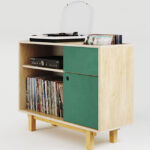 Turntable stands and record storage by Kunsst Furniture