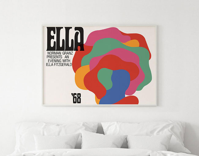 Midcentury modern typography prints by Bold Modern