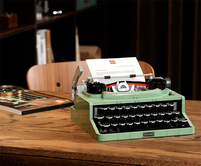 Vintage 1950s Typewriter Lego Set now available