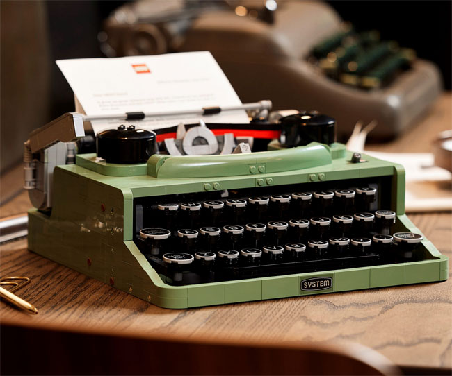Vintage 1950s Typewriter Lego Set now available