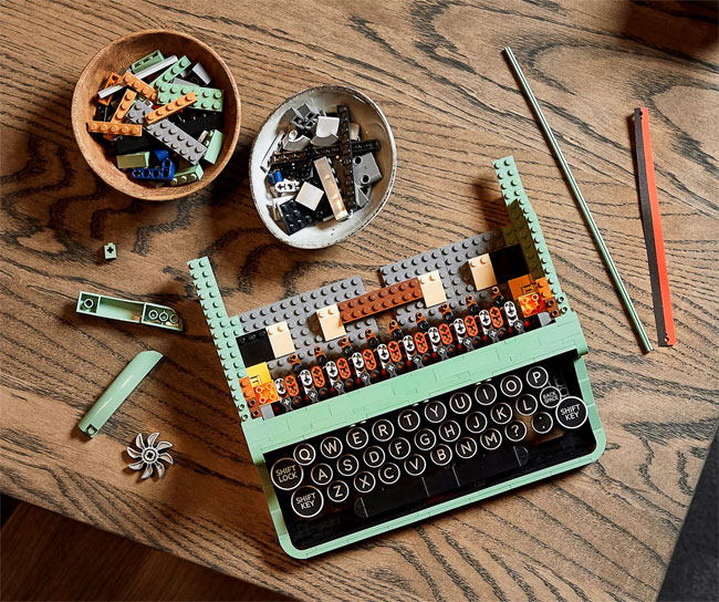Vintage 1950s Typewriter Lego Set now available