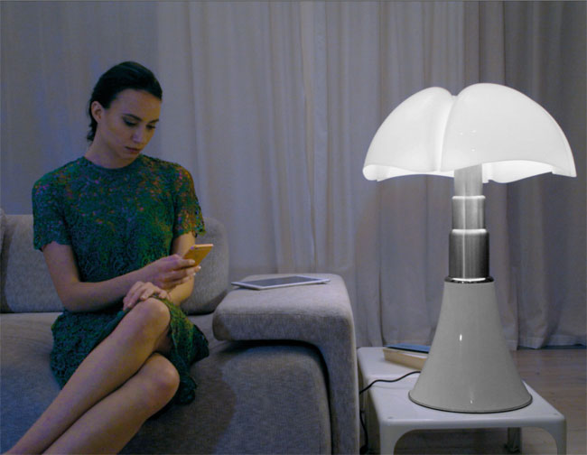 1960s Gae Aulenti Pipistrello Lamp gets a Bluetooth upgrade