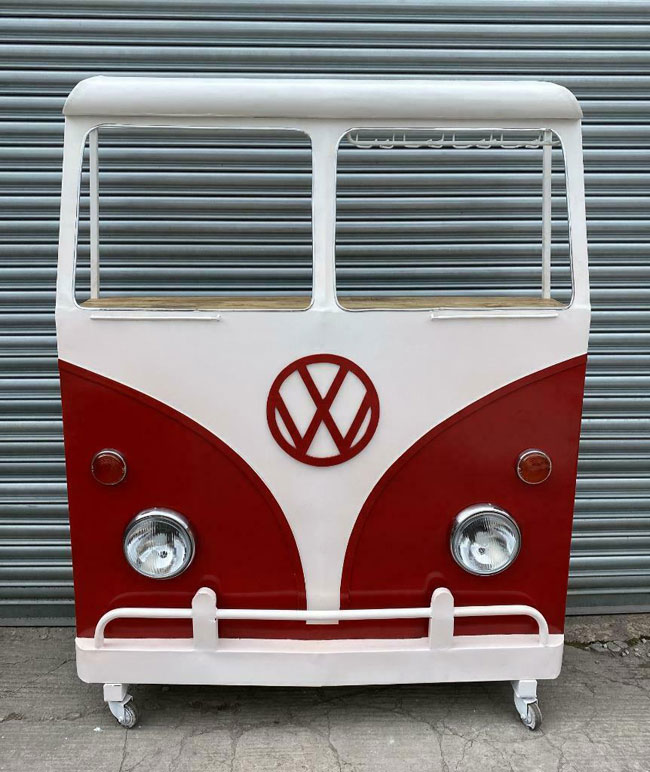 Vintage-style VW Camper Van home bar range