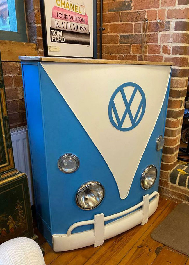 Vintage-style VW Camper Van home bar range