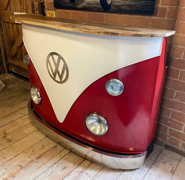 Vintage-style VW Camper Van home bar range