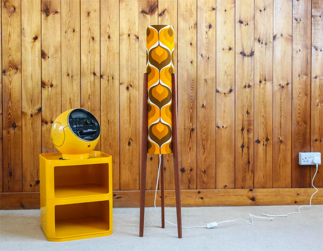 Handmade retro rocket floor lamps by Harvest Moon