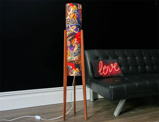 Handmade retro rocket floor lamps by Harvest Moon