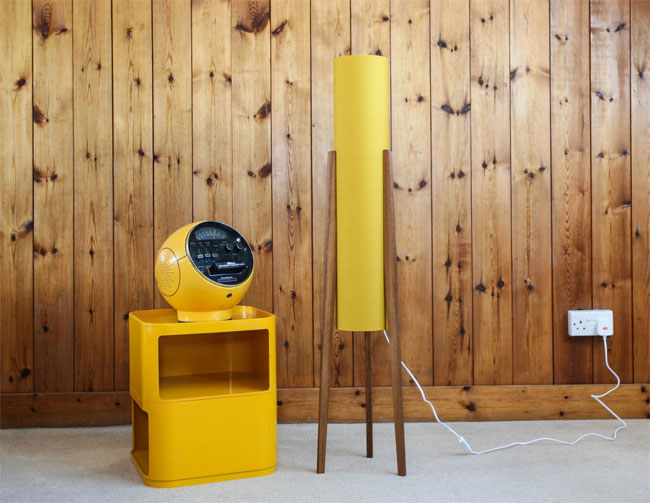 Handmade retro rocket floor lamps by Harvest Moon