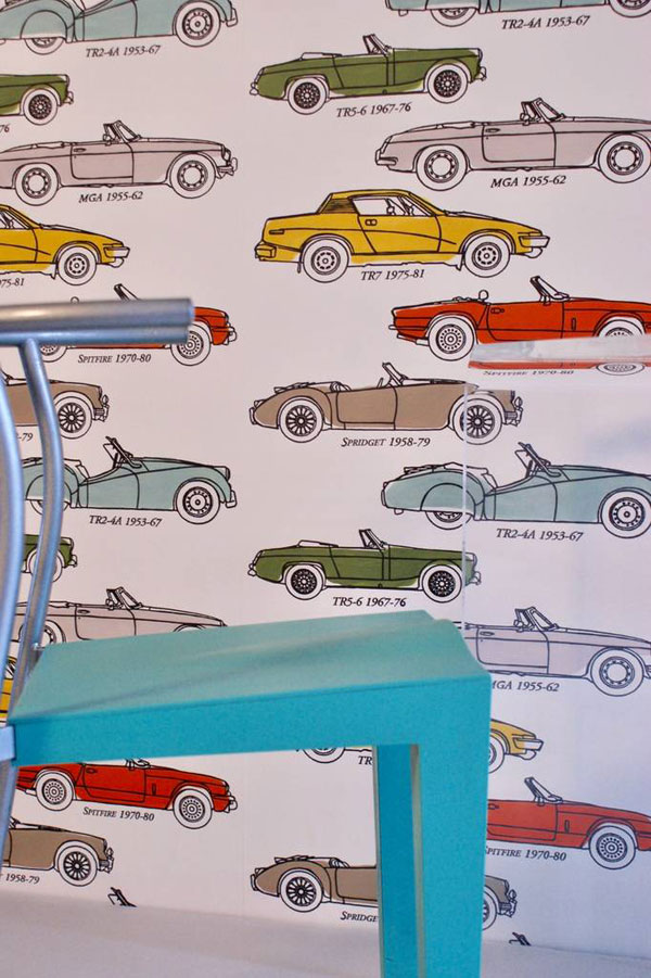 British Classic Car wallpaper by Sharon Jane Studio