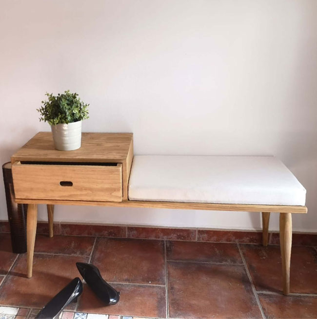 8. Handmade Toledo bench by Dvalenti Furniture