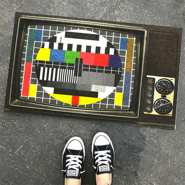 Handmade retro doormats by Cys Studio