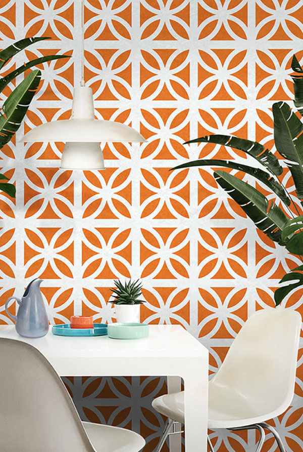 1970s vibes with the Breeze wallpaper by Mini Moderns
