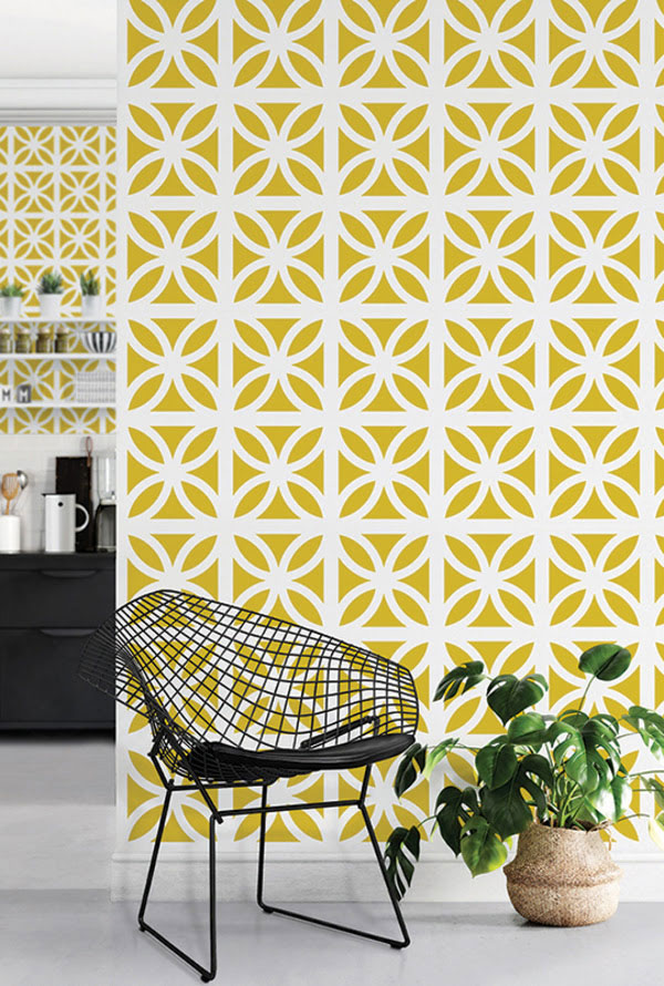 1970s vibes with the Breeze wallpaper by Mini Moderns