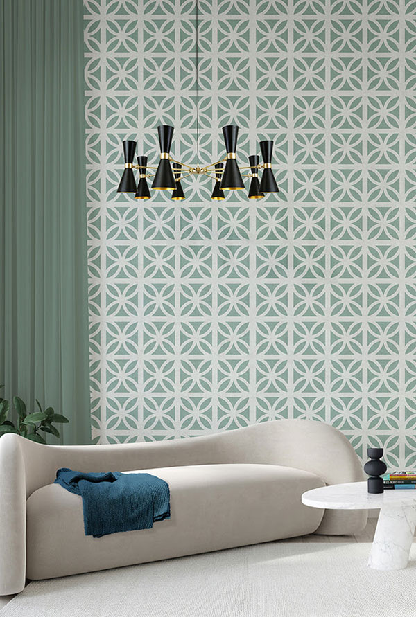 1970s vibes with the Breeze wallpaper by Mini Moderns