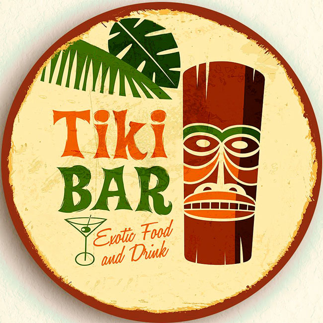 11. Wooden Tiki bar coasters