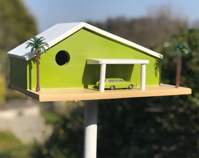 Midcentury modern birdhouses by Fledgling Designs